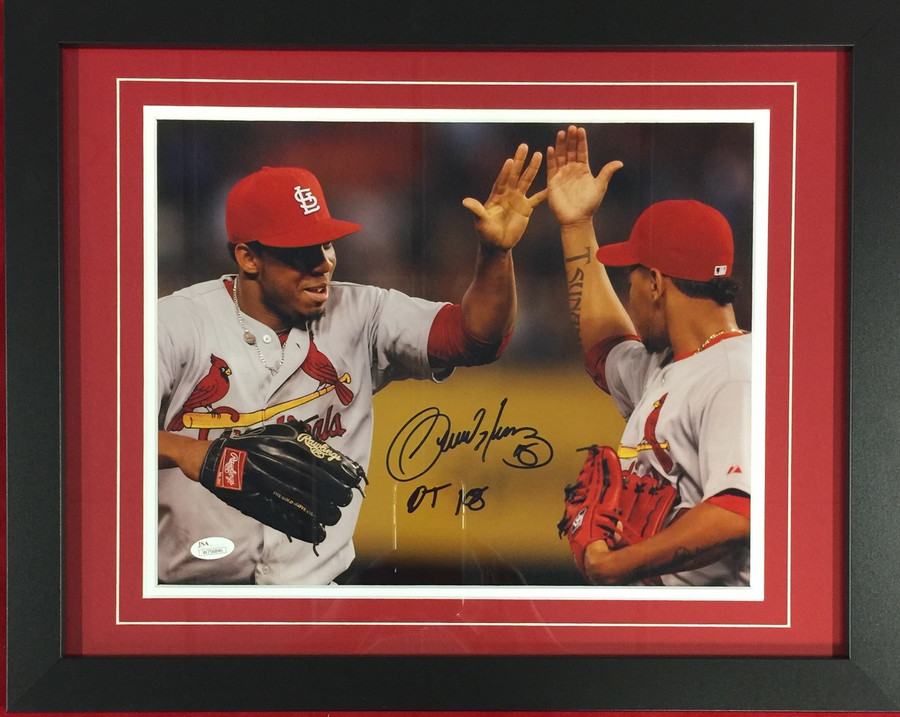 Carlos Martinez High Five OTSigned Framed 11X14 w/ Inscription