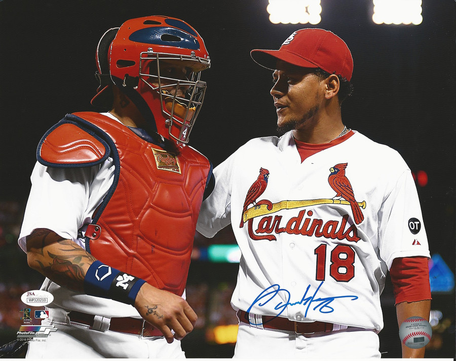 Carlos Martinez w/ Molina Signed 11x14