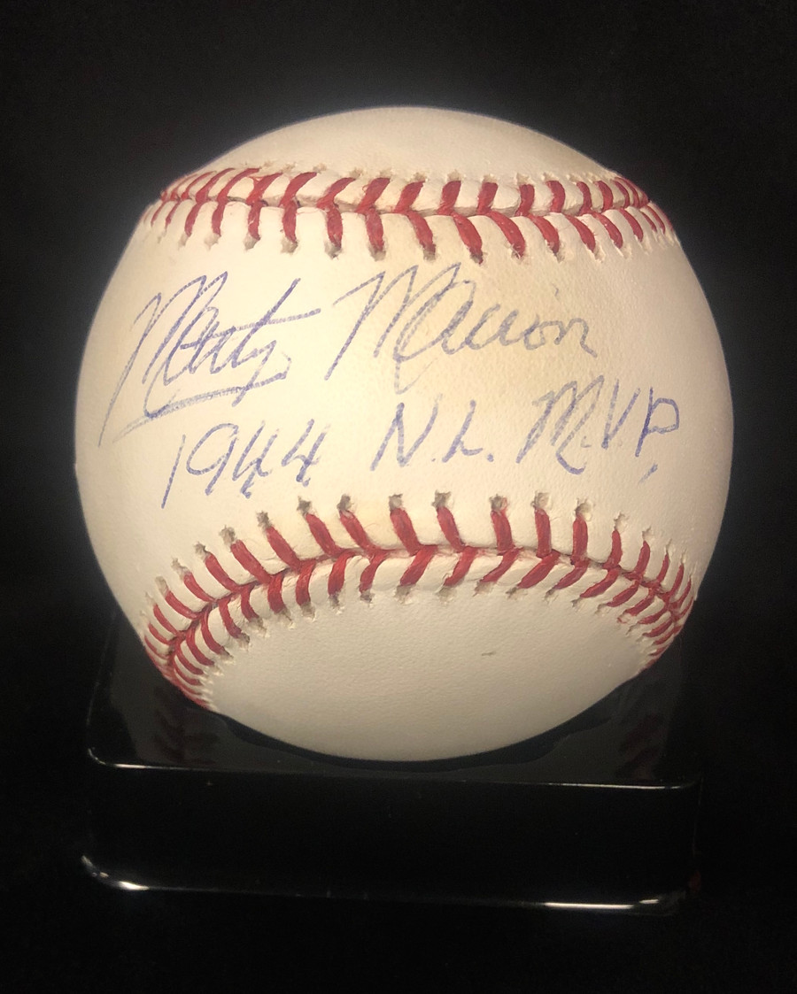 Marty Marion Signed OMLB w/ "1944 NL MVP Ins.