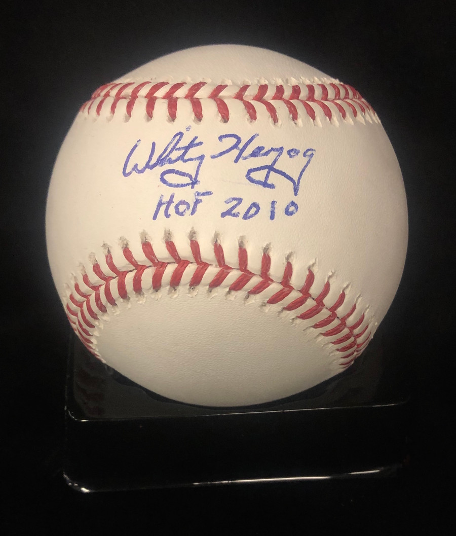 Whitey Herzog Signed OMLB w/ "HOF 2010" inscription