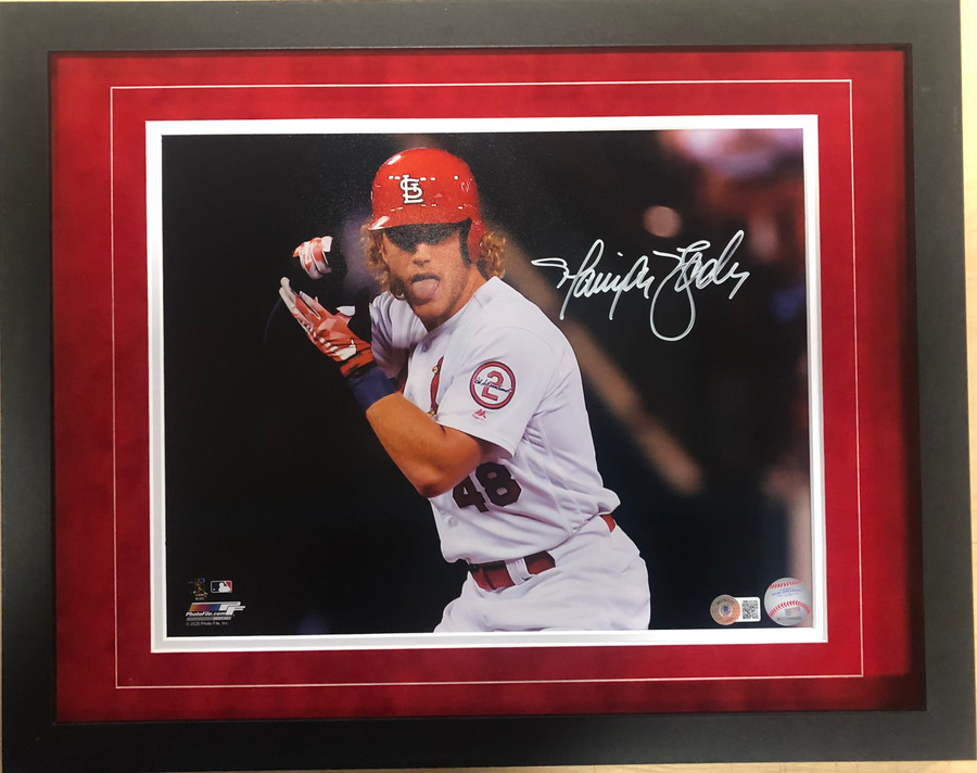 Harrison Bader Signed 11X14 IMG 3