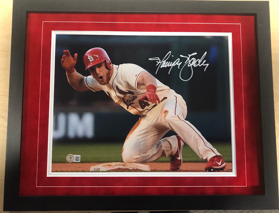 Harrison Bader Signed 11X14 IMG 4