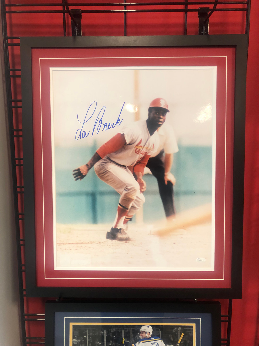 Lou Brock Signed 16X20
