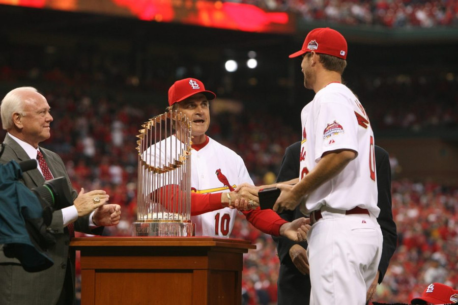 Adam Wainwright Signed 2006 World Series Champion Jersey