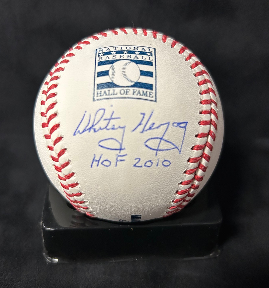 Whitey Herzog Signed HOF Logo OMLB w/ Inscription