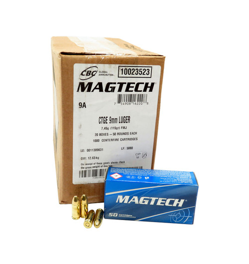 Magtech 9MM 1000 Round Case Brass