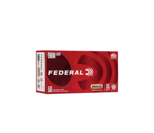 Federal, Champion, 9MM, 115Gr, Full Metal Jacket 1000 rd Case