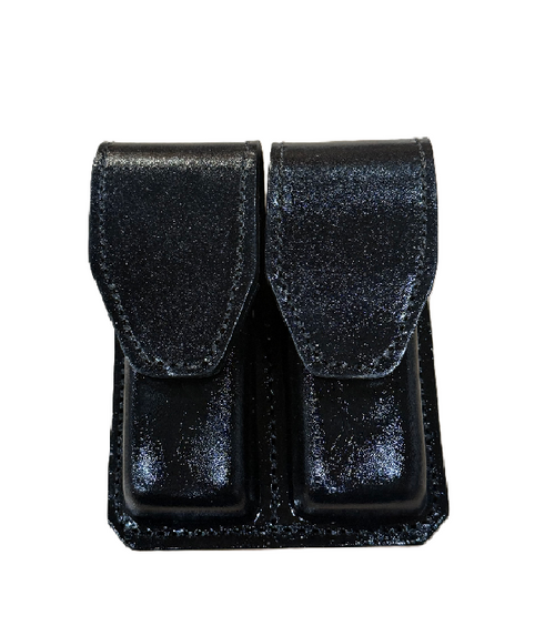 Hunter Double Clip Case Smooth Black Cowhide