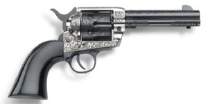 Pietta GW45GR434NMUB The Gambler's Royale .45 LC 4.75" 6 Shot Ultra Black W/ Victorian Scroll-Work Engraving