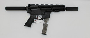 KAK Industry MO-815-1004-011 Complete K15 Pistol 9mm 5.5" 32+1 Glock Mag Compatible Black w/ Faux Suppressor