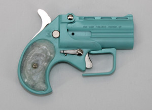 Old West Firearms Derringer SBG380REP Short Bore .380 ACP 2.75" Robins Egg Blue/Pearl Grips