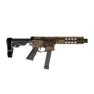 Brigade Manufacturing A0919062 9mm Forged 9" Barrel Cerakote Midnight Bronze 8" Rail Mini Can