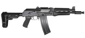 Zastava Arms ZPAP85 5.56 NATO Semi-Auto Pistol 10.5" 30+1 ZP85556TAB Wood Hand Guard Blued W/ SBA3 Brace