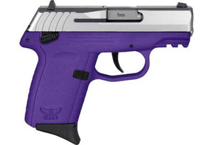 SCCY CPX-1TTPUG3 Gen 3 9mm 10+1 3.1" Stainless/Purple W/ Manual Safety