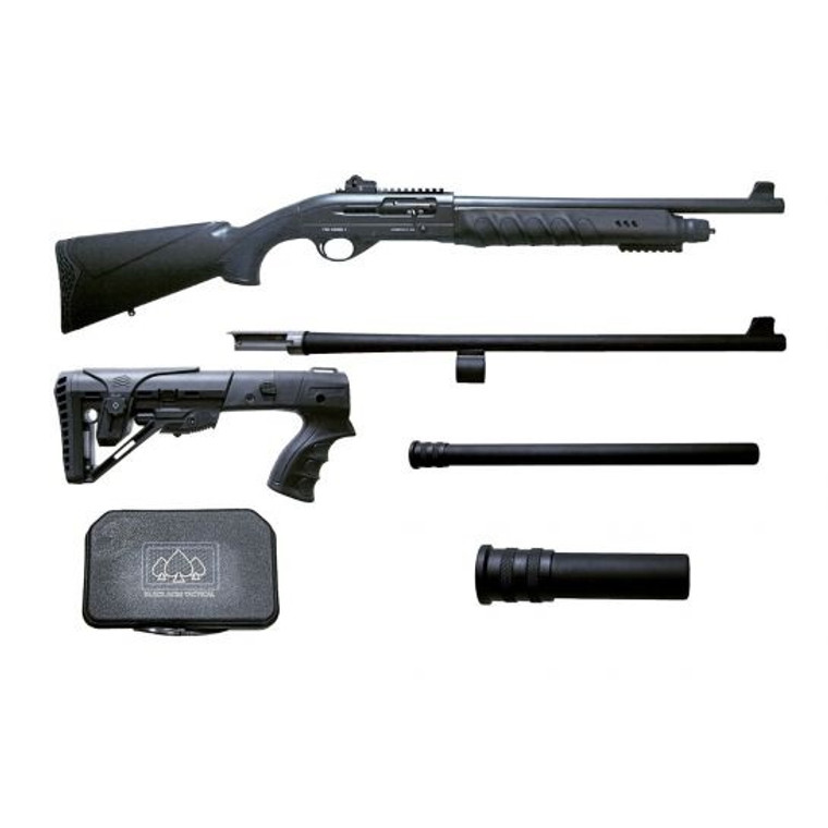 Black Aces Tactical Pro Series X Black Semi-Auto 12 Gauge Shotgun 2 Barrel Combo