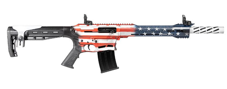 Citadel CBOSS2512-USA Boss-25 12 Gauge AR Style Semi-Auto Shotgun 18.75" 5+1 American Flag Finish