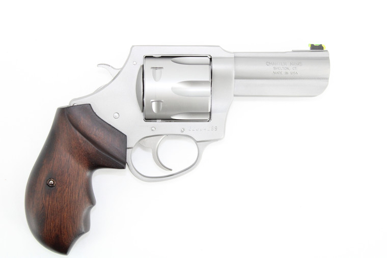 Charter Arms Model 73526 The Professional V .357 Magnum 3" 6 Rounds Stainless Steel/Wood Grip