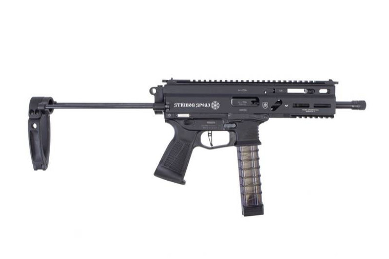Grand Power Stribog SP9A3-PDW Semi-Auto Pistol 9mm 8" 30+1 W/ Tailhook Black