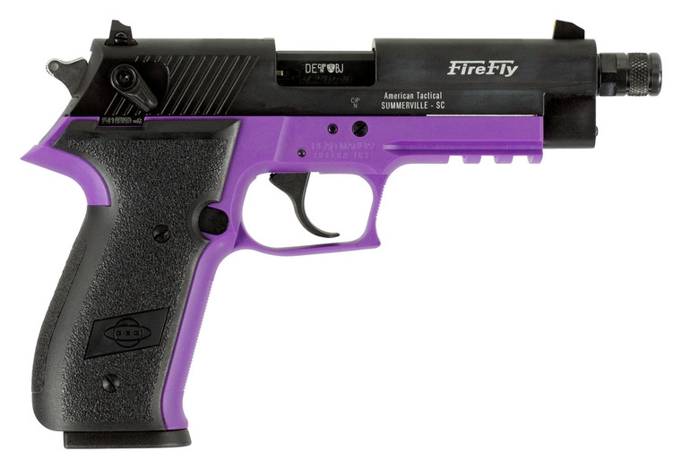 German Sport Guns GERG2210TFFL Firefly 4.9" .22LR Threaded Barrel 10+1 Purple