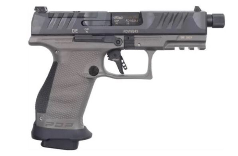 Walther 2876574 PDP Compact Pro SD OR 9mm 4.6" Threaded Barrel 18+1 Gray/Black Polymer