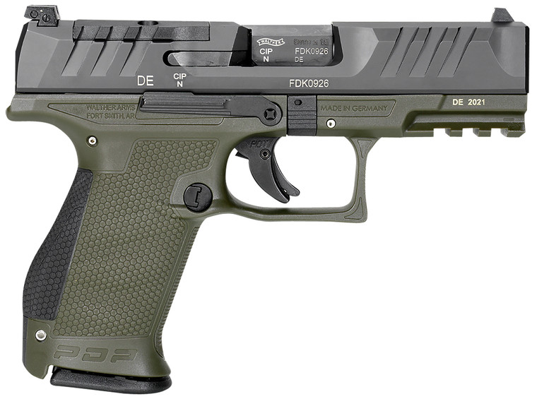 Walther 2858428 PDP OR Compact 9mm 4" 15+1 OD Green/Black