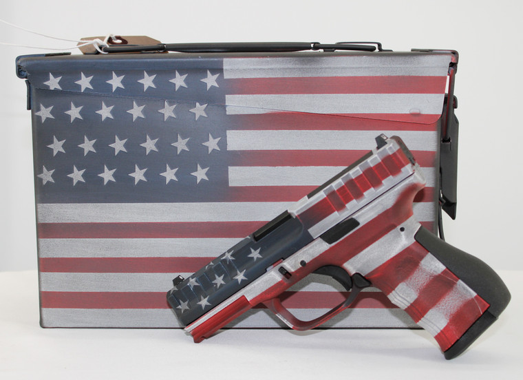 Citadel CITCP9USACAN Centurion CP9 OR 9mm 4" 14+1 USA Flag Cerakote W/ Ammo Can