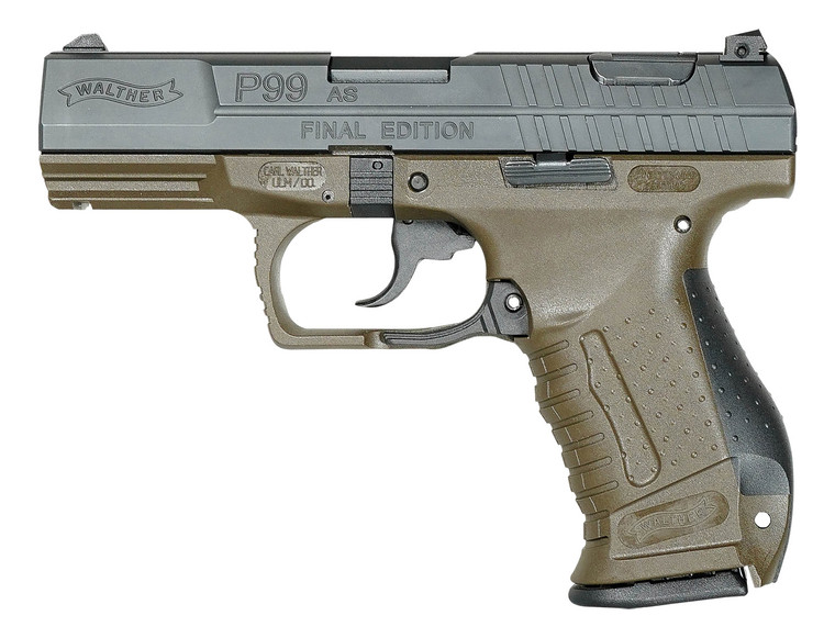 Walther 2874172 P99 Final Edition 9mm 4" 15+1 Black/OD Green