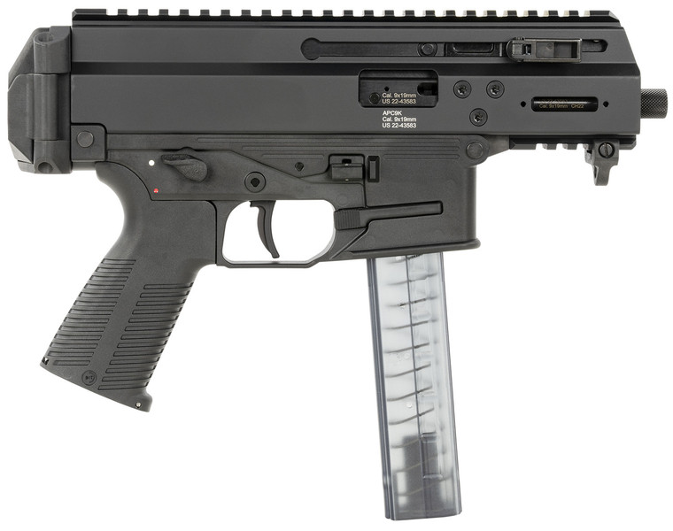 B&T AG BT-36045 APC9K Pro Semi Auto Pistol 9mm 4.3" 30+1 Black 