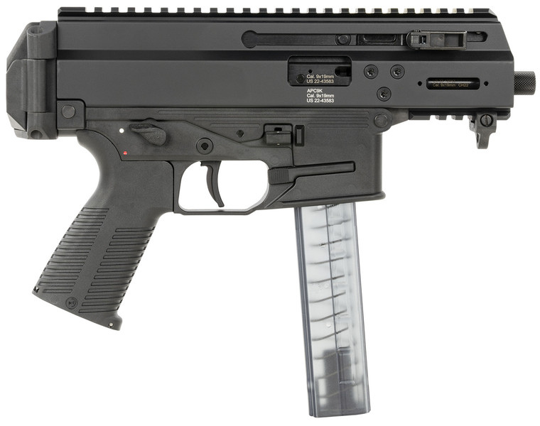 B&T AG BT-36045 APC9K Pro Semi Auto Pistol 9mm 4.3" 30+1 Black