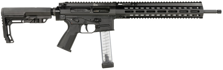 B&T AG BT-500003-SPORT SPC9 Sport Semi-Auto Rifle 16" 30+1 Black W/ Telescopic Stock