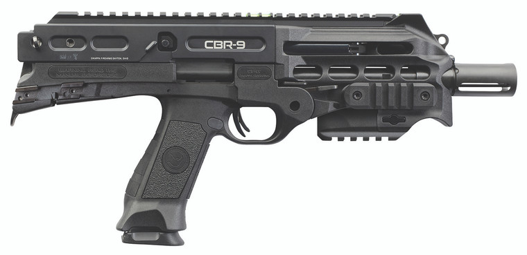 Chiappa Firearms 500.217 CBR-9 USA Black Rhino 9mm Semi-Auto Pistol  9" 18+1  Black