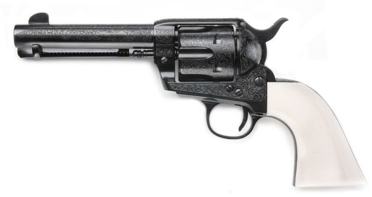 Pietta GW357LEB434NMUI The Shootist .357 Magnum 4.75" 6 Shot Ultra Ivory Grips W/ Scroll-Work Engraving