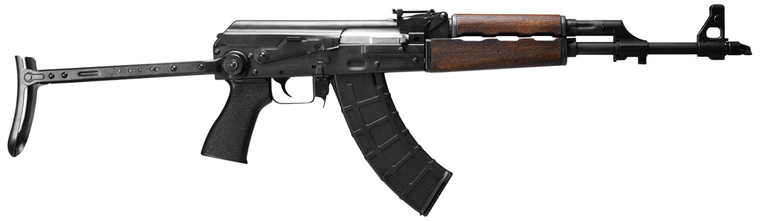 Zastava Arms ZPAPM70 AK47 Semi-Auto Rifle ZR7762UF 16.5" 30+1 Battle Worn Walnut/Black Underfolder