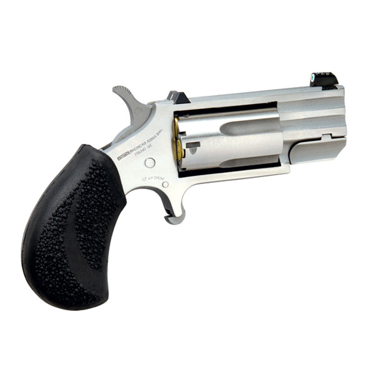 North American Arms NAA-PUG-T Mini Revolver .22WMR 5 Rounds 1" SAO Stainless/Rubber