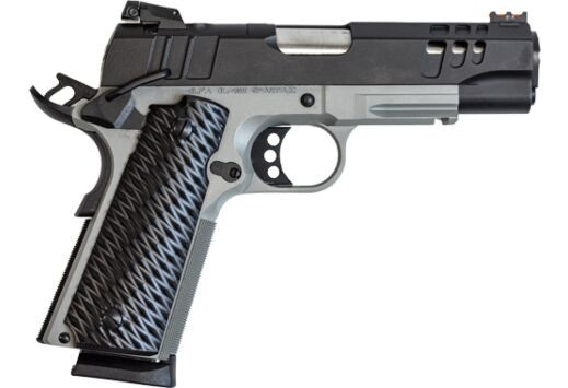 Great Lakes Firearms GL1911-45CSSSRK 1911 4.25" 8+1 Black/SS Barrel/Bull Shark