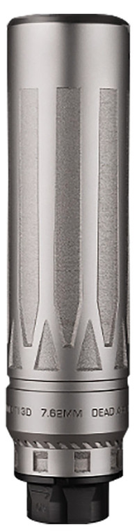 Dead Air NOMADTIXCXENOSIL Nomad TI XC Xeno Silver 7.62mm Silencer w/ Xeno Adapter & DA124 Omni Brake