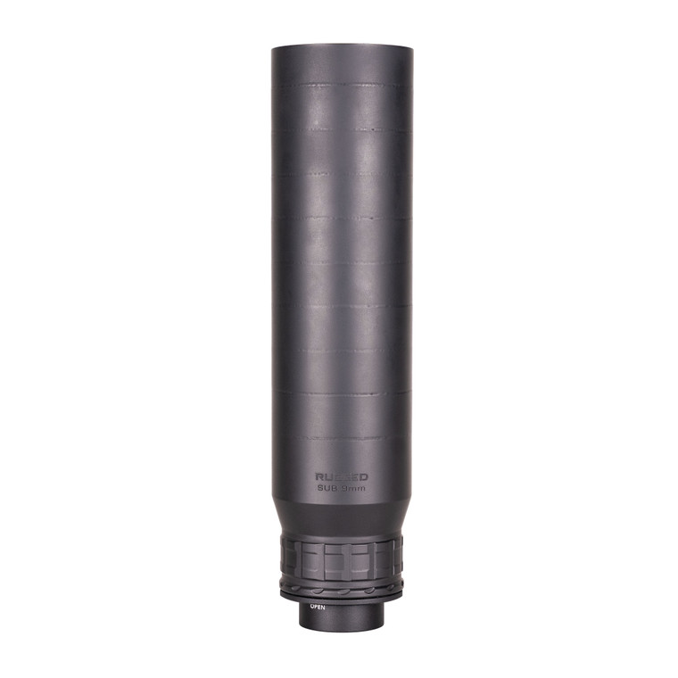 Rugged Suppressors Sub9 9mm SMG/PCC Silencer w/Rugged Universal 3 Lug Mount Black