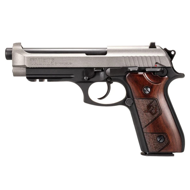 Taurus 1-92015C1-HW2 PT92 9mm Semi Auto Handgun 17+1 5" w/ Wood Grips Black/Tungsten