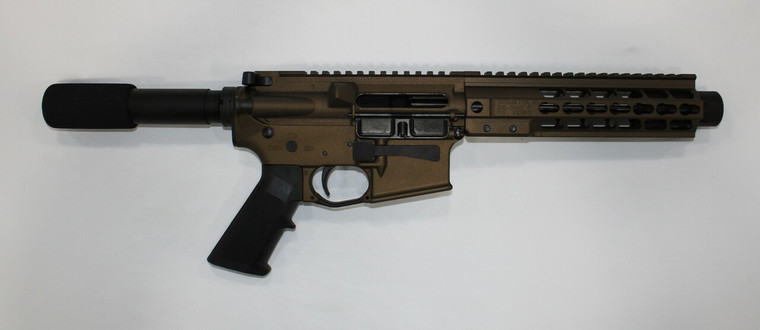 Brigade Manufacturing A091906B 9mm Forged 9" Barrel Cerakote Midnight Bronze 8" Rail Mini Can