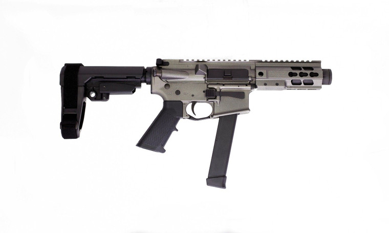 Brigade Manufacturing A0915532 9mm Forged 5.5" Barrel Cerakote Tungsten 5" Rail Mini Can