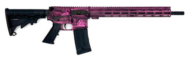 Great Lakes Firearms GL15223B-PPK 223 Wylde 16" 30+1 Battleworn Prison Pink Cerakote/Nitride Barrel