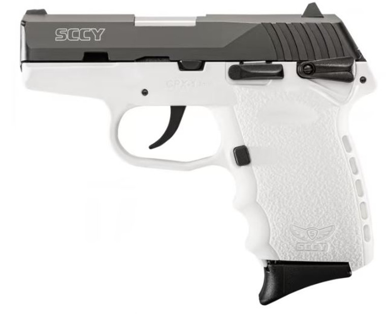 SCCY CPX-4CBWT .380 ACP 2.96" 10+1 DAO Black/White