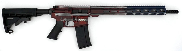 Great Lakes Firearms GL-15 AR-15 16" .223 Wylde Battleworn American Flag Nitride Rifle