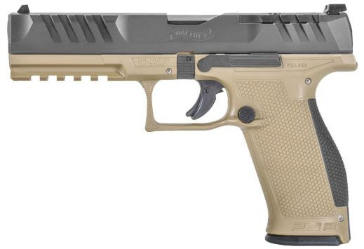 Walther PDP Full Size Optic Ready 9mm Pistol (Two-Tone Tan/Black, 5 in)