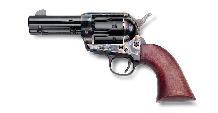 Pietta Posse Revolver 9mm 3.5 in Case Hardened Frame Walnut Grip 6 rd.
