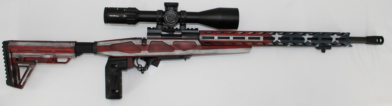 Howa M1500 Mini Chassis .223 Remington Bolt-Action Rifle (20"), USA Flag Cerakote with 4-16x50 Scope