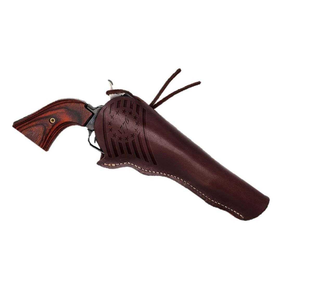 Heritage Rough Rider .22 LR 6-Shot Single-Action Revolver with 6.5" Blue/Black Oxide Barrel and 1776 Leather Holster