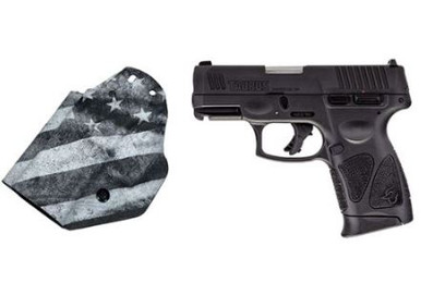 Taurus G3C 9mm 3.2" 10+1 Black with Black & White US Flag Holster