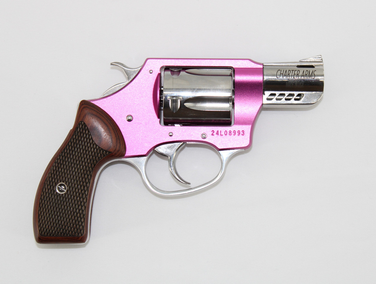 Charter Arms Coyote .380 ACP 5-Shot Pink Revolver with 2" Ported Barrel
