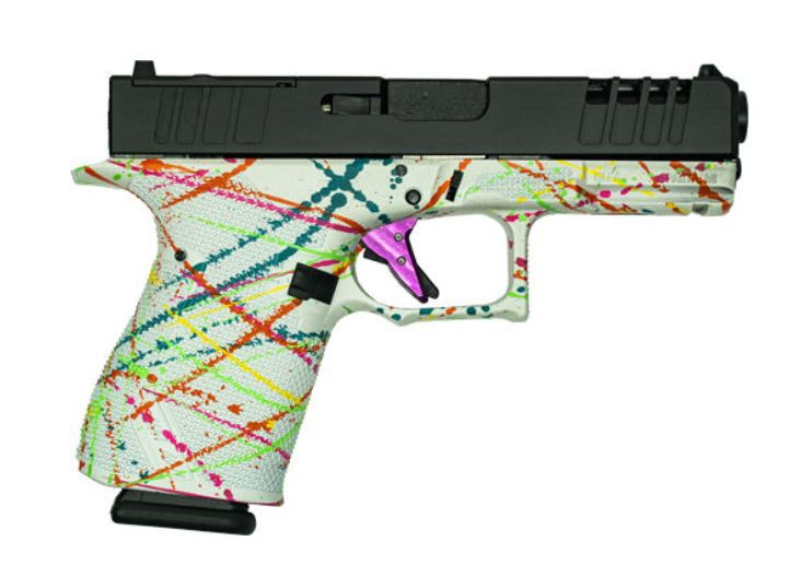 Great Lakes Firearms GL19 Striker Compact 9mm Pistol (Optic-Ready, Ported Slide) Splatter White